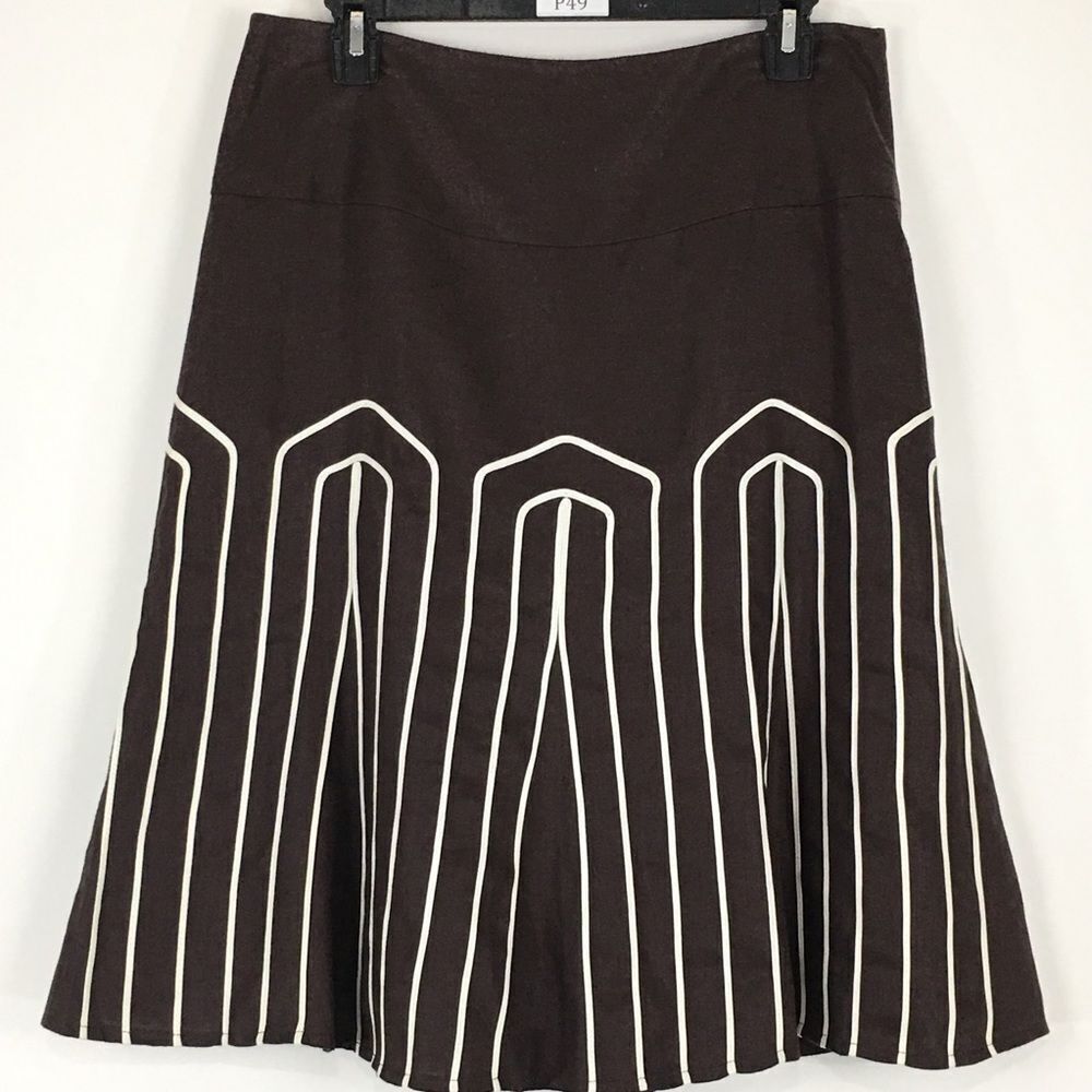 ‼️5 Sale Worthington‎ Skirt Trim Design Size 10 Flare Lined‼️
